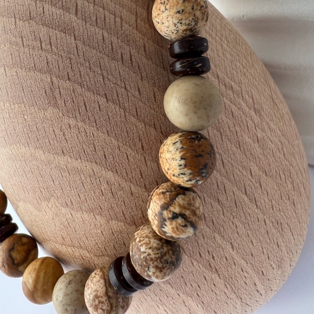 Jasper Beaded Stretch Bracelet - Picture 6 of 14